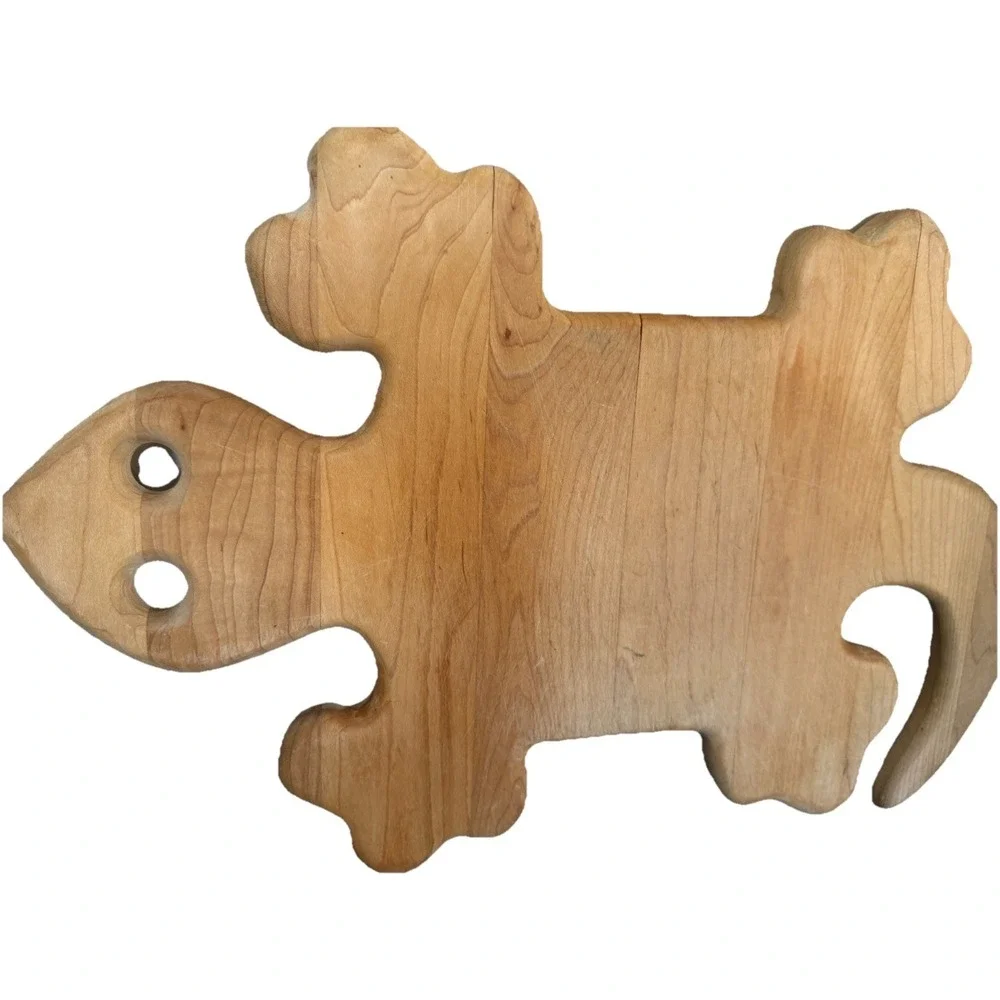 LIZARD Gecko shaped HEAVY Primitive Wooden Farmhouse Cutting Board 18
